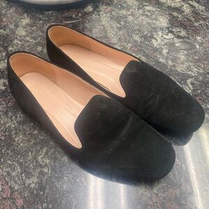 J Crew Classic Black Suede Flats